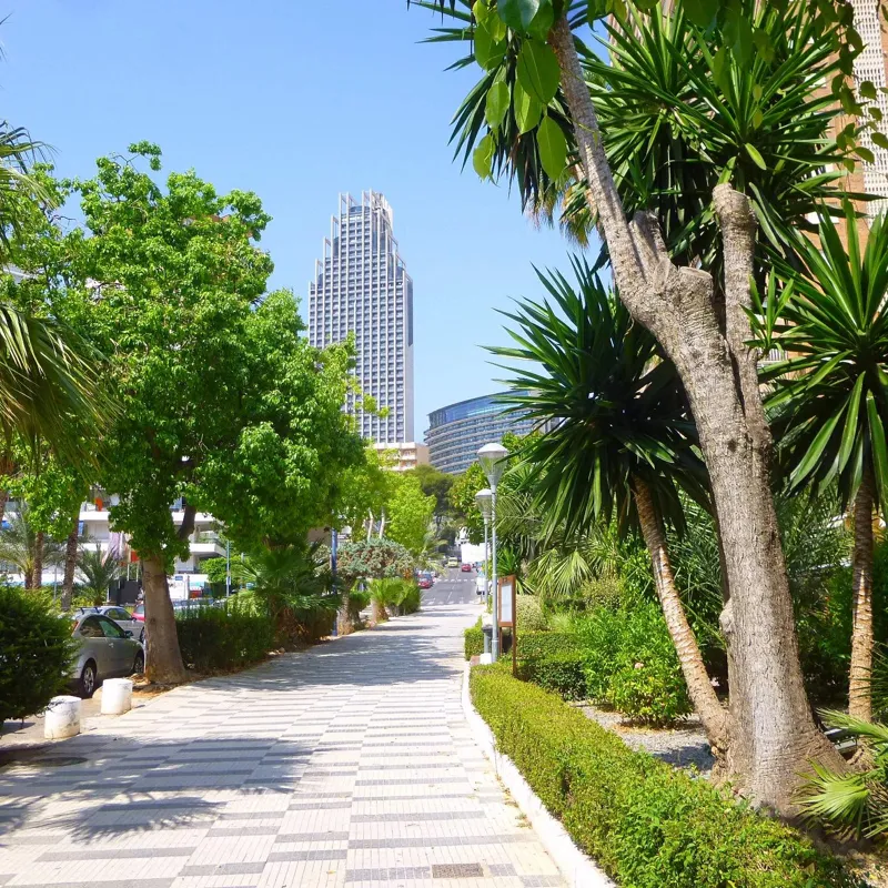 Gran Hotel Bali, Benidorm's tallest hotel, seen from the street