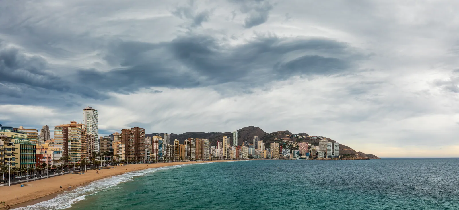 Levante beach and the Serra Gelada from the Old Town lookout