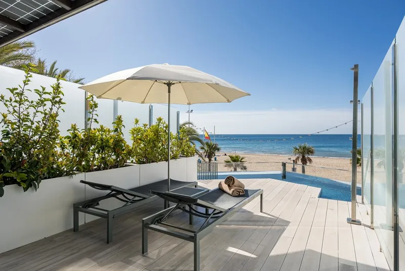 Hotel Cimbel: Private pool room, Room terrace with its own plunge pool