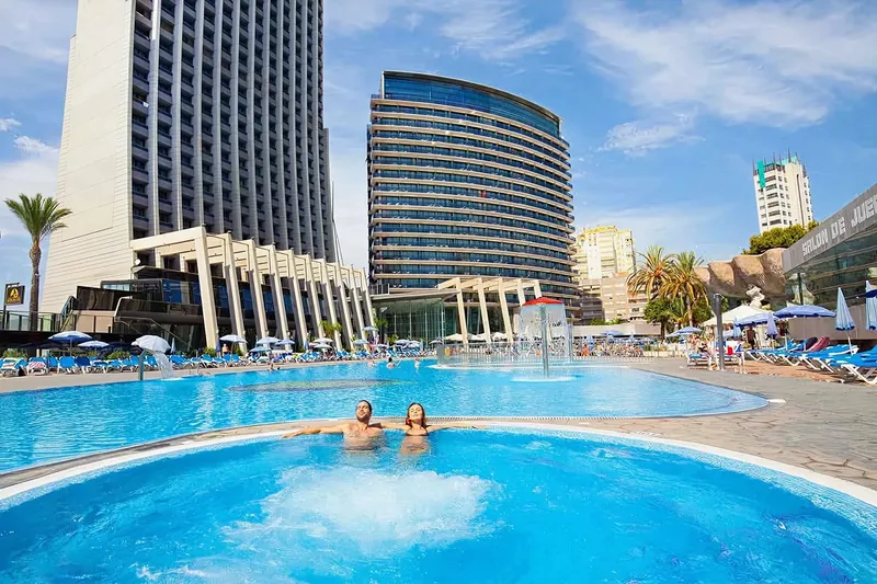 Gran Hotel Bali: The pool, Main pool at the foot of the tower