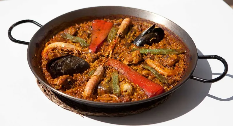 Hotel Nadal: Paella, Seafood paella from the kitchen
