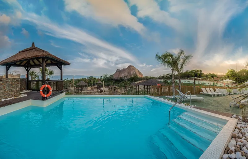 Magic Natura: Pool, Pool with gazebo and loungers under a big sky