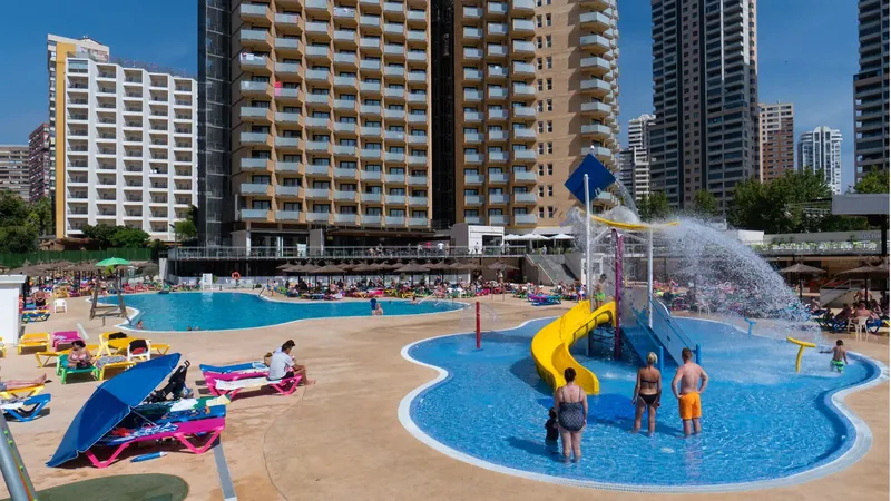Hotel Rio Park: Splash zone, Children's splash pool with slides and a tipping bucket