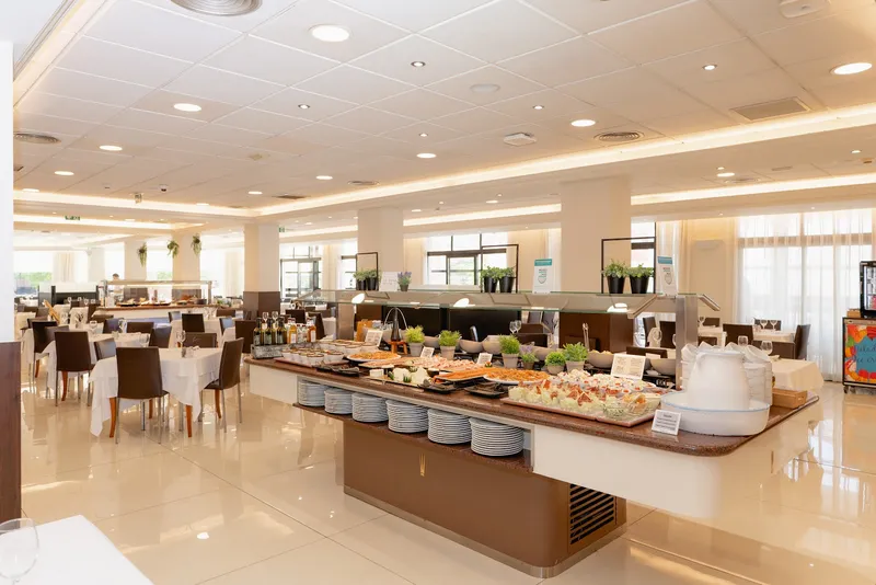 Corona del Mar: Buffet, Buffet counters in a bright dining hall