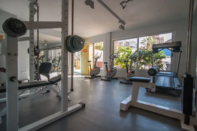 RH Royal: Gym, Gym with weights rack, bikes and a treadmill