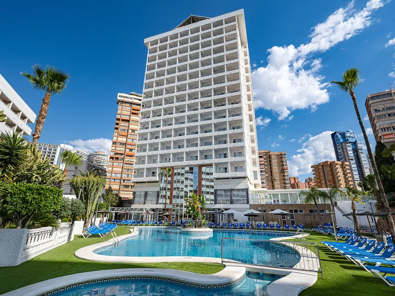 Poseidón Resort tower and pool, Benidorm
