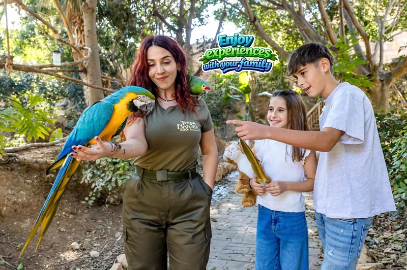 A keeper and a macaw: The park's 2026 family experiences put children next to the keepers