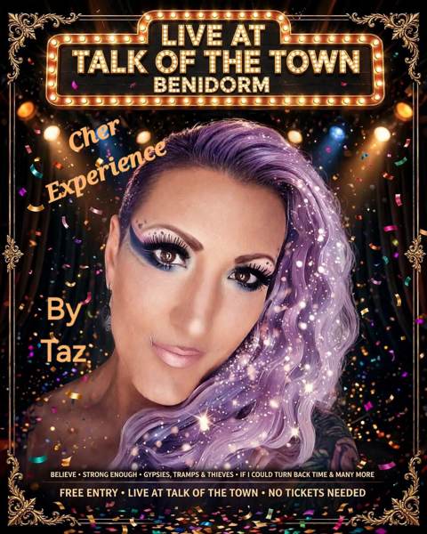 Cher Experience: the act's own poster, Talk of the Town Cabaret
